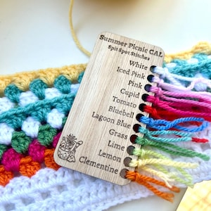 Tarjeta de colores de Summer Picnic CAL con puntadas de Spit Spot