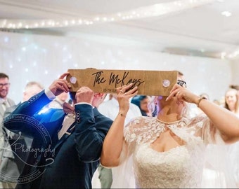 Personalised Wedding Shot Board | Personalised | Engraved Carved Wood