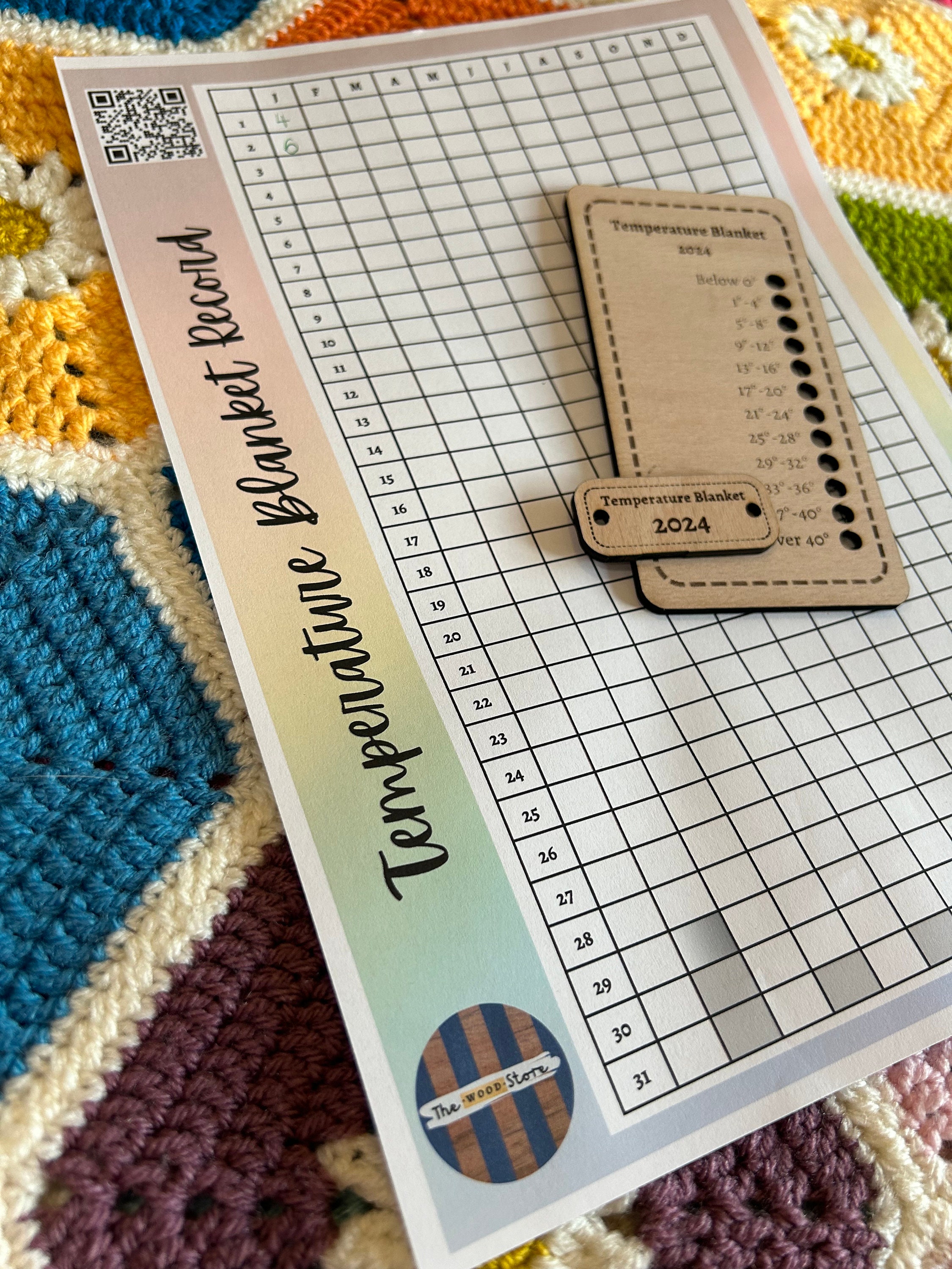 Temperature Blanket Record Log - DIGITAL DOWNLOAD - Crochet Knit