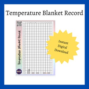 Logboek temperatuurdeken - DIGITALE DOWNLOAD - Gehaakt breiwerk