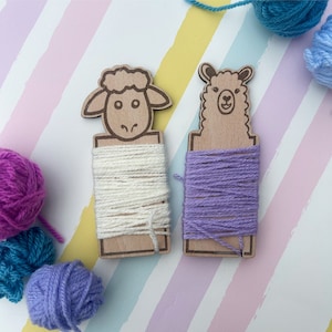 Bobina in legno di pecora/alpaca. Accessorio e regalo per uncinetto / maglia / filo interdentale / ricamo