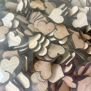 2cm Wooden Heart Craft Blanks | Large Quantity | Confetti Decor Classroom