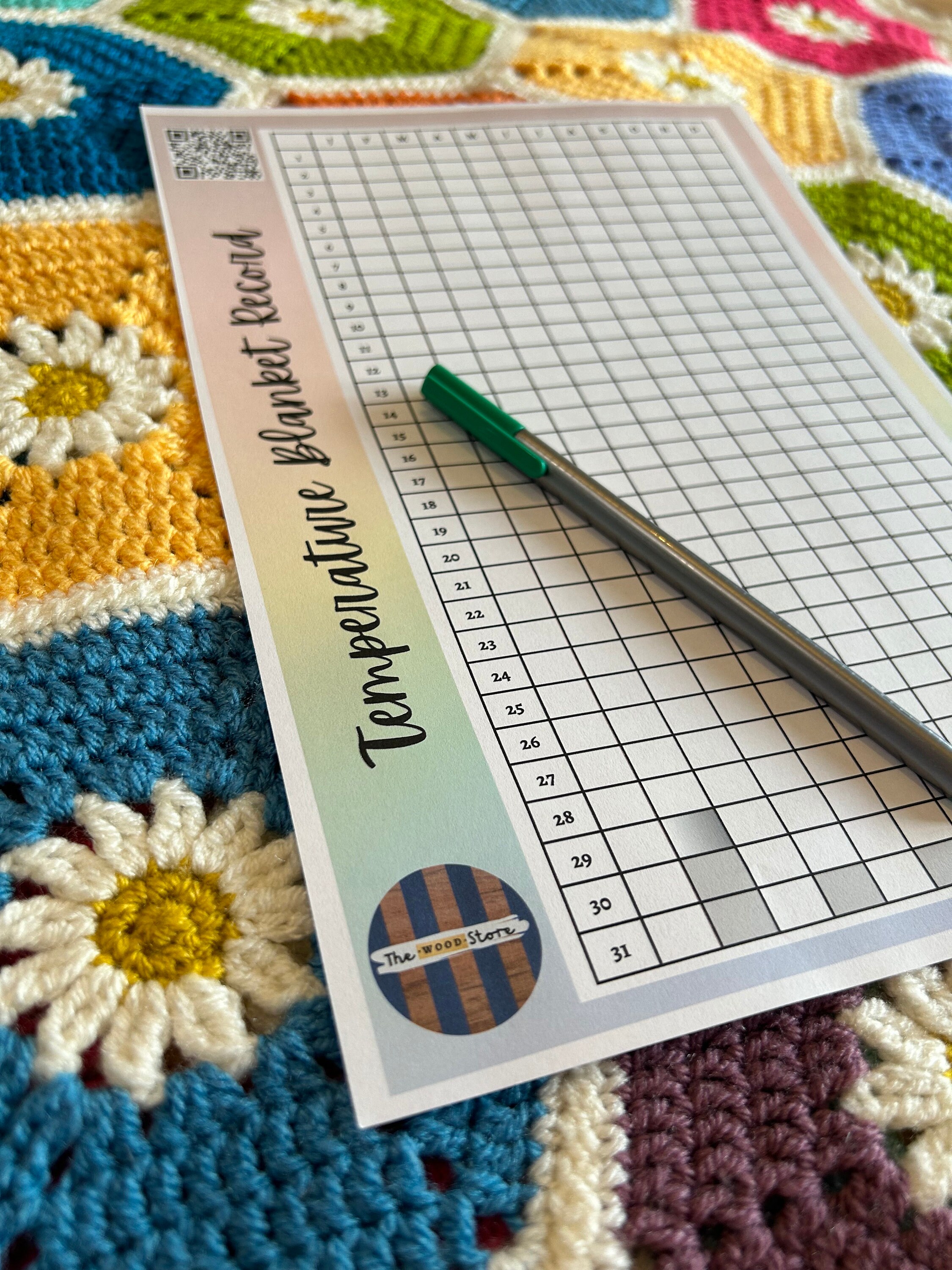 Temperature Blanket Record Log - DIGITAL DOWNLOAD - Crochet Knit