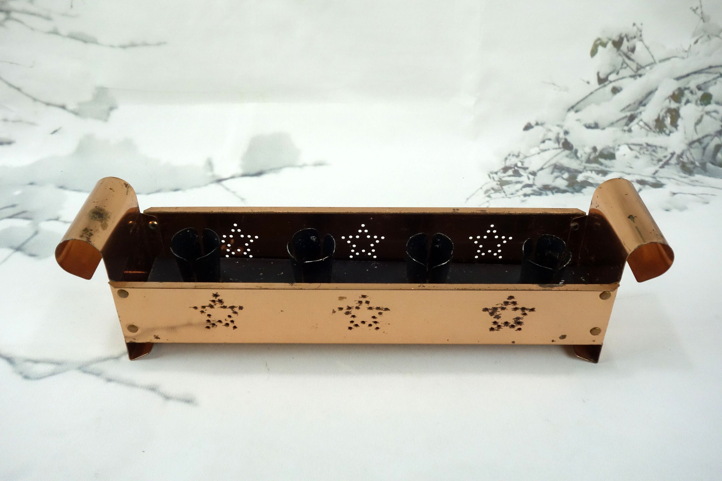 Swedish Copper Advent Candle Holder Nordic Christmas Advent Etsy