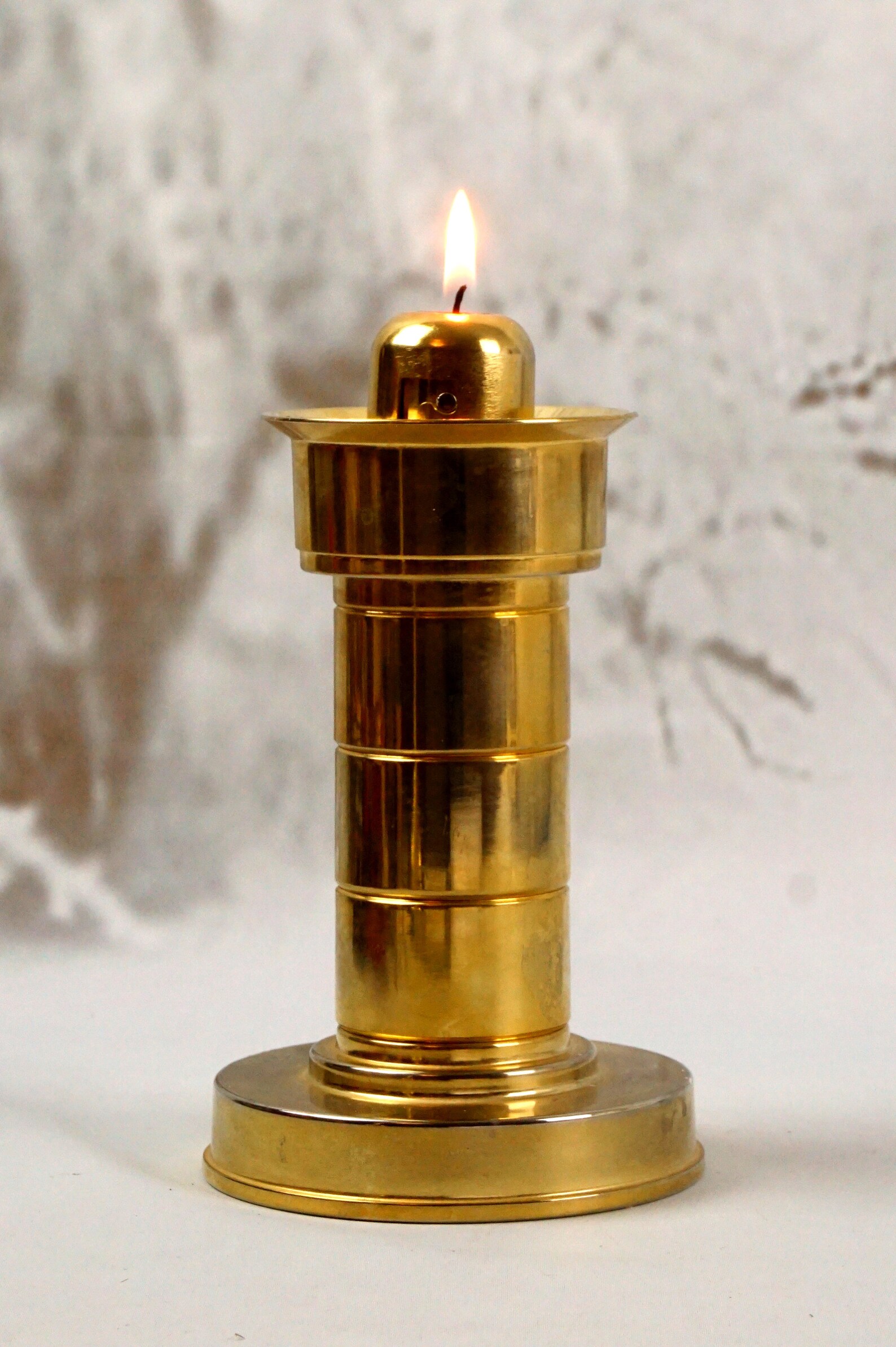 FÖHL Spring Loaded Candle Holder Made in Germany Brass Etsy