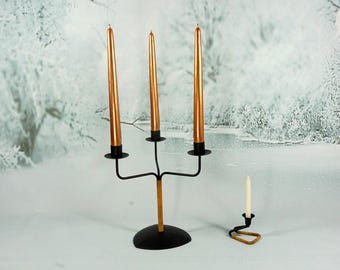 ラウリッズ・ロンボーグ チーク材キャンドルホルダー：ミッド