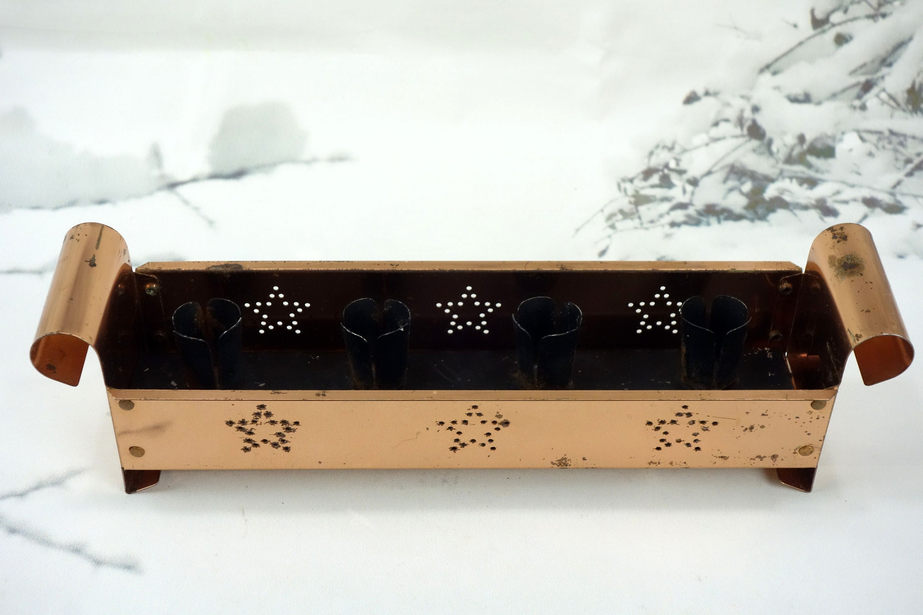 Swedish Copper Advent Candle Holder Nordic Christmas Advent Etsy