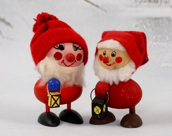 手作りクリスマス糸ノーム3体セット、レトロなスウェーデンの