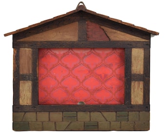 French Antique Mountain Cabin Chalet Wood Photo Picture Wall Frame for Photograph