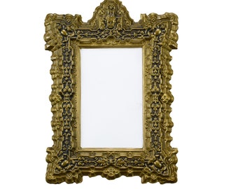 Victorian Photo Frame, Embossed Metal Angel Frame, Gift for Her