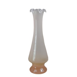 Murano Pink Milk Glass Bud Vase Italian Vintage Opaline