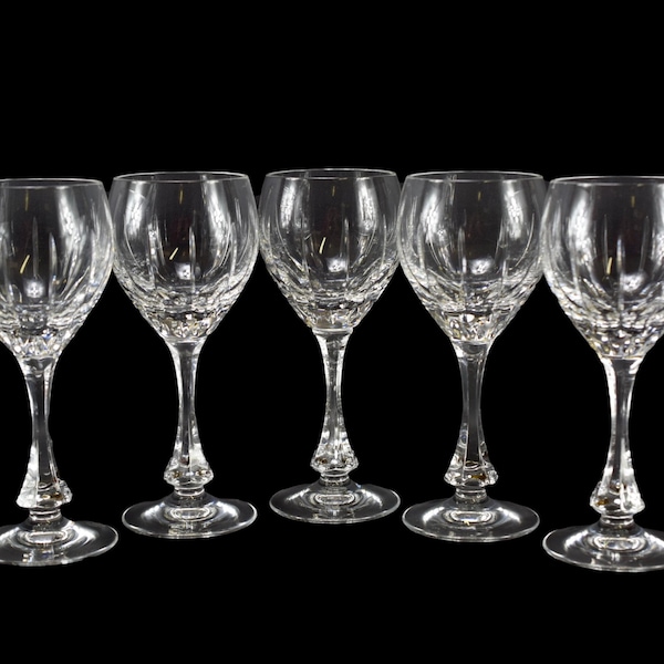 Set de 5 verres à vin vintage en cristal de Baccarat