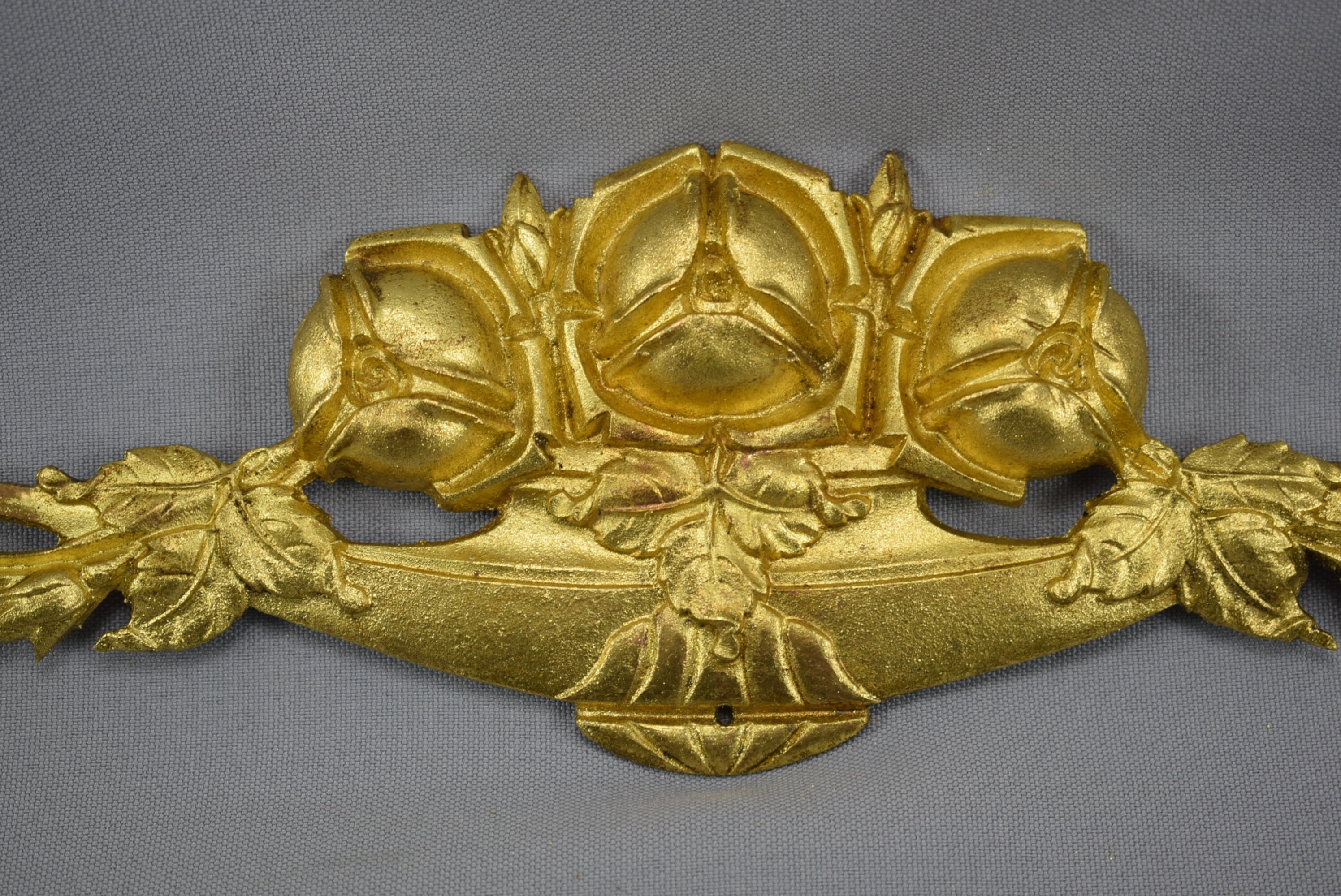 Ormolu Bronze Pediment Art Deco Hardware woth Garland of Etsy