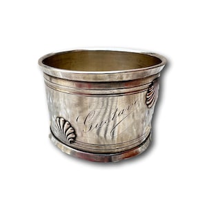 Portatovaglioli in argento 925 francese per Gustave, porta tovaglioli per la tavola, regalo per lui, posate di lusso, regalo personalizzato