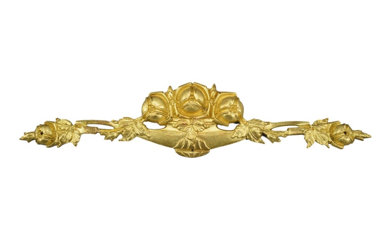 Ormolu Bronze Pediment Art Deco Hardware Woth Garland of Etsy