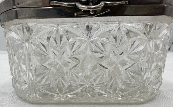 Antique French Cut Crystal Jewelry Box, Hand Cut … - image 8