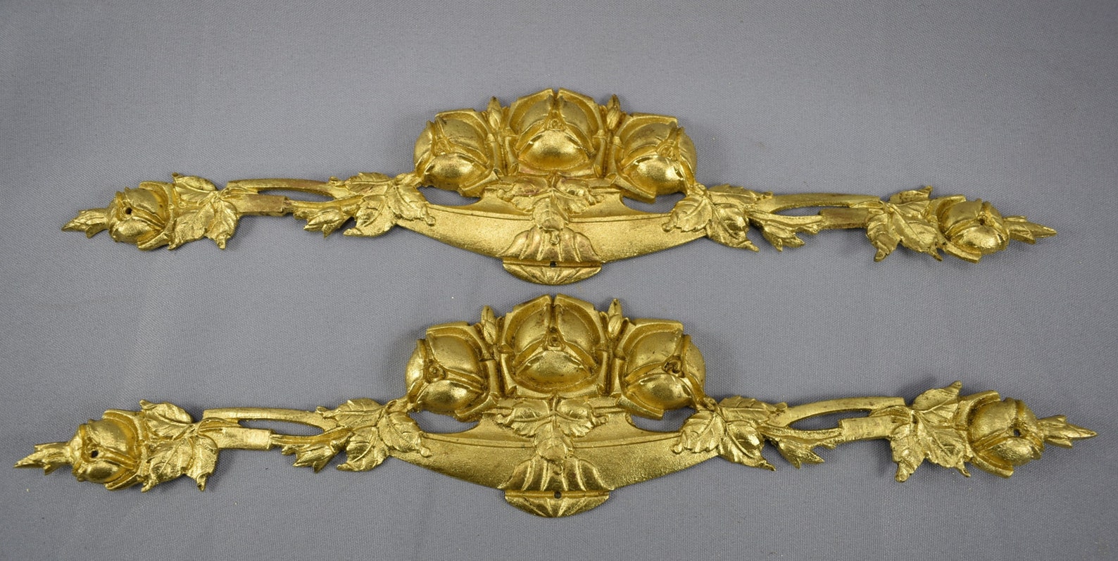 Ormolu Bronze Pediment Art Deco Hardware Woth Garland of Etsy