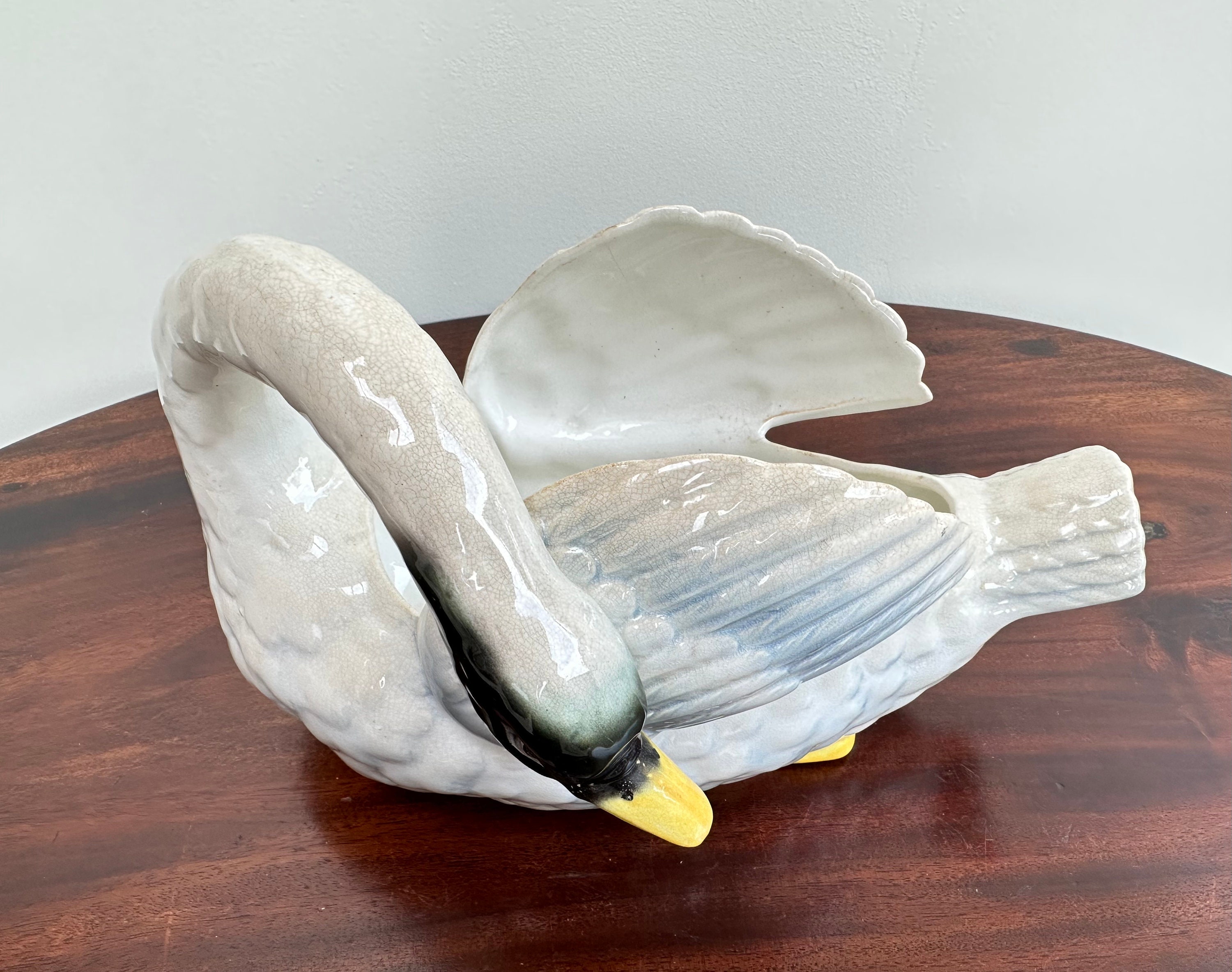 Art Nouveau Swan Majolica Jardiniere Planter Cache Pot Vintage - Etsy
