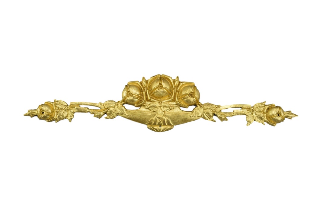 Ormolu Bronze Pediment Art Deco Hardware Woth Garland of Etsy