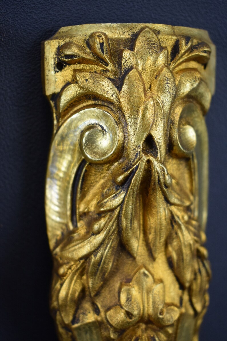 Antique Pair Bronze Pediments Furniture Mount Hardware French Etsy