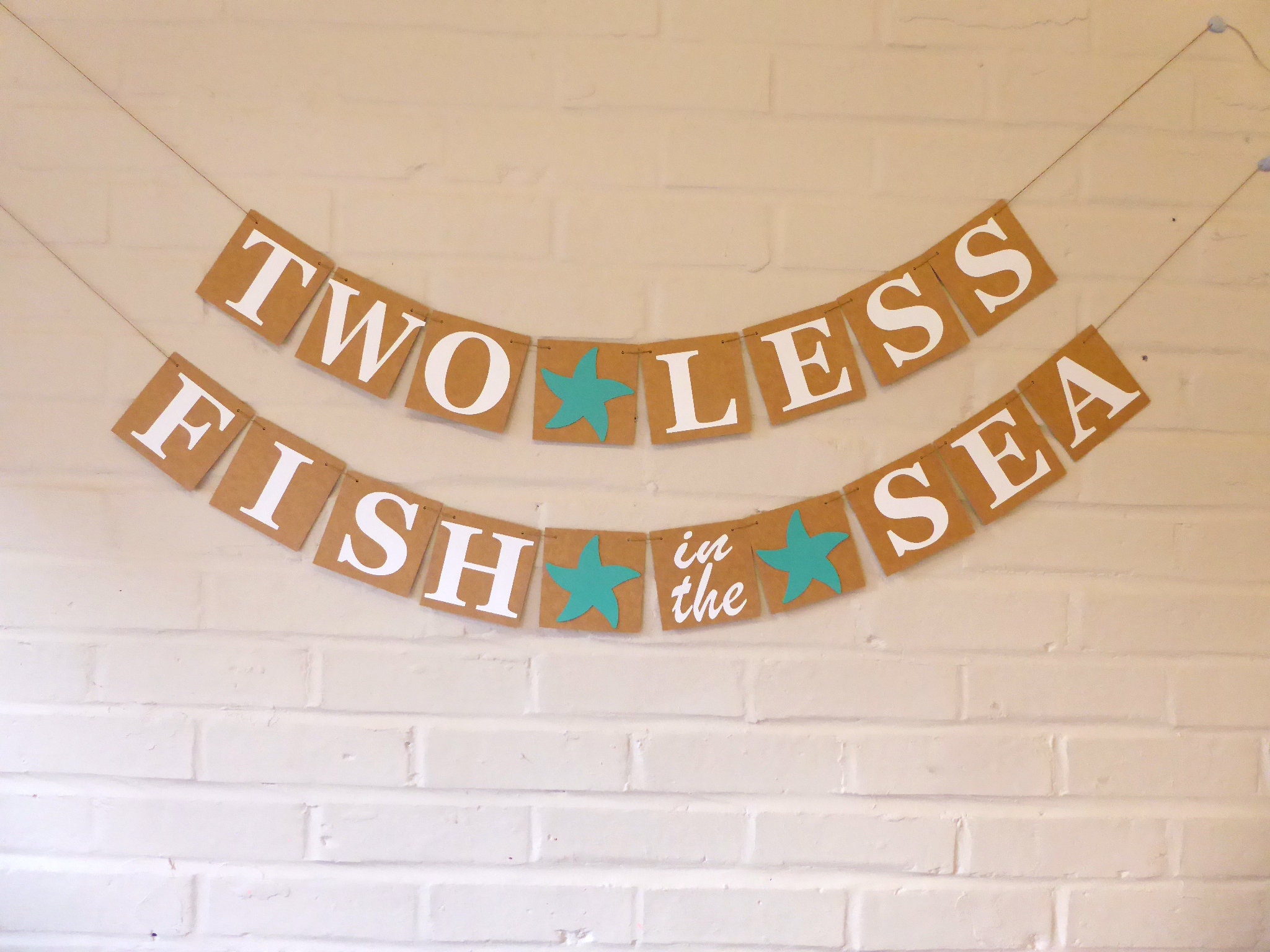 Two Less Fish in the Sea Bunting, Beach Themed Wedding, Bridal