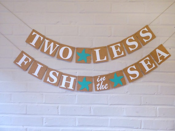 Two Less Fish in the Sea Bunting, Beach Themed Wedding, Bridal