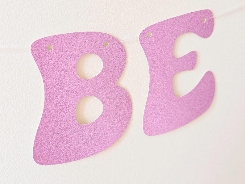 Due graziosi striscioni personalizzati per il secondo compleanno delle bambine, ideali come regalo memorabile Pink glitter card