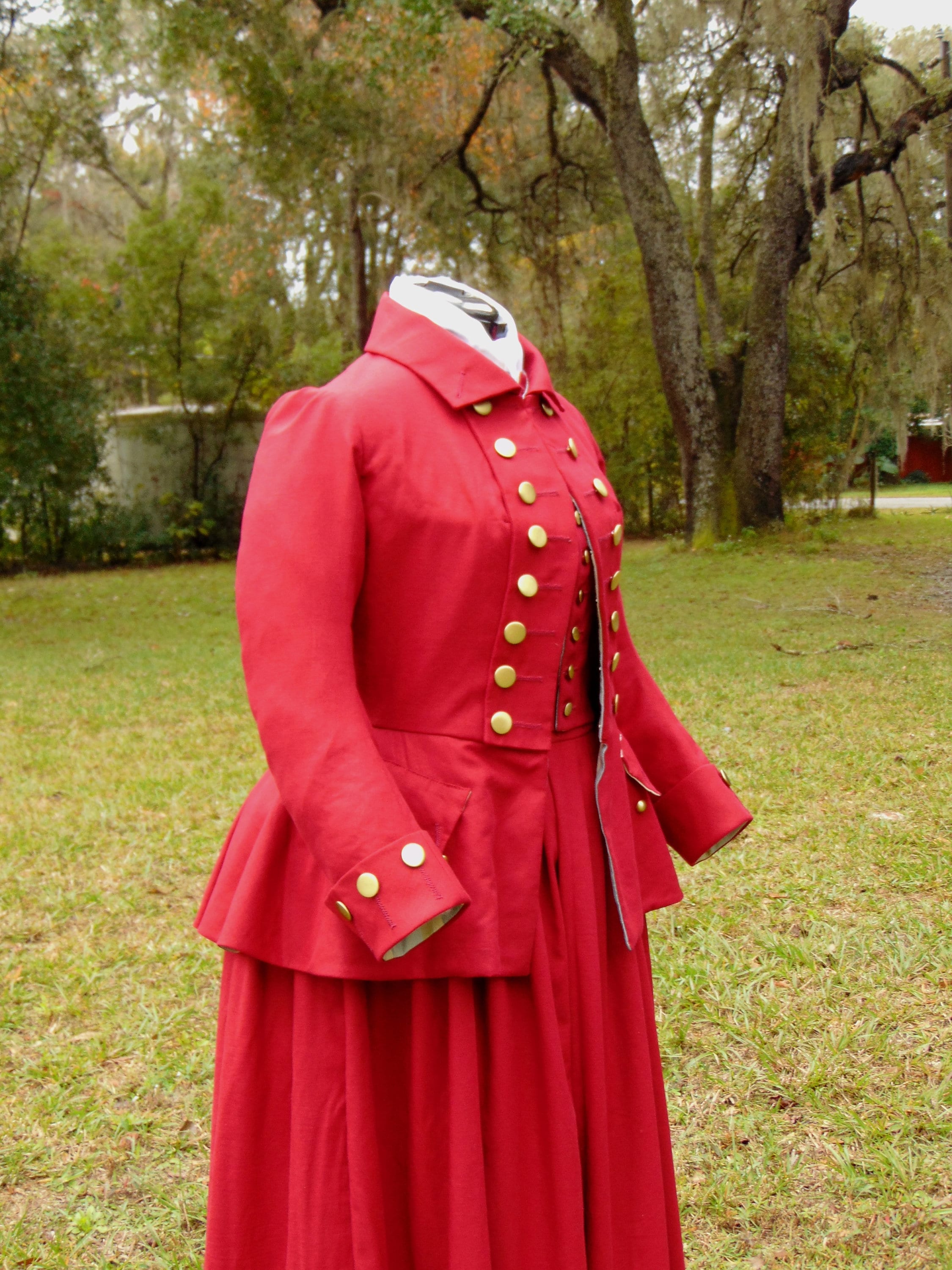 Custom 18th Century Riding Habit, 3 Pieces. 100% Linen, Color Options ...