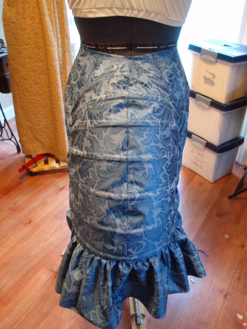 1880s Victorian Lobster Bustle. Custom. Any Size. Fabric Options image 2