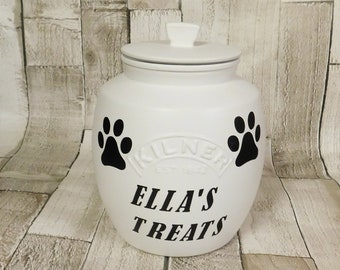 Personalized Pet Treat Jar: Large Kilner Jar with Paws