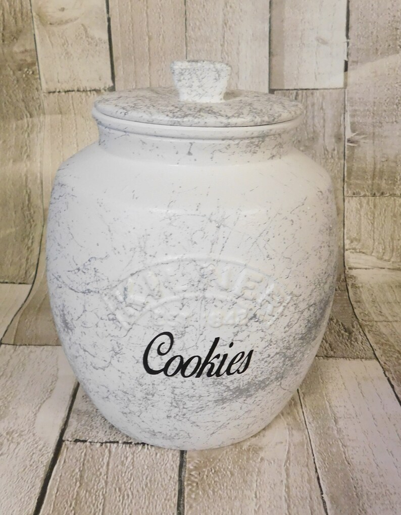 White Silver Marble Cookie Jar 2 Litre Kilner Jar Biscuit Etsy