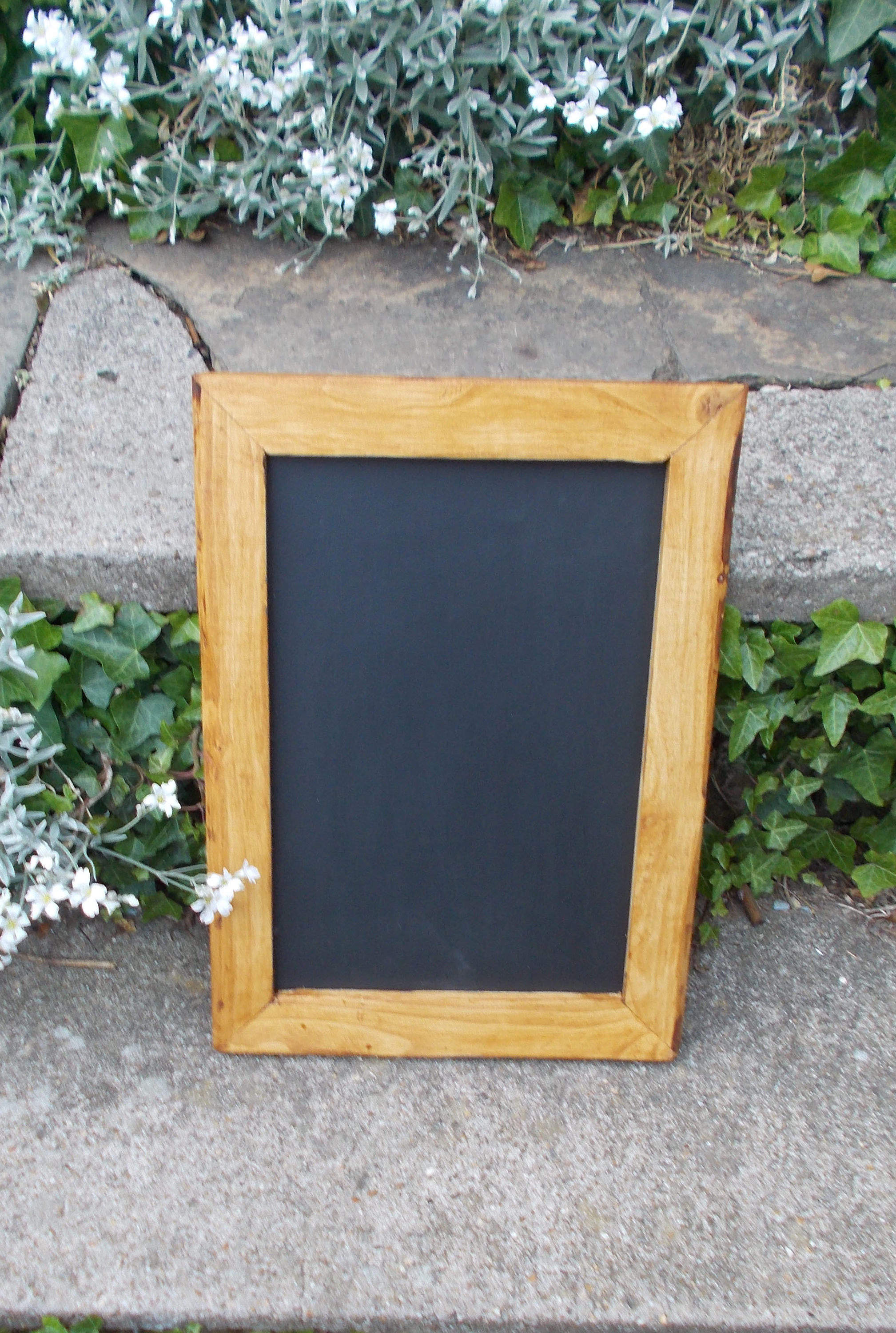 Rustic Hanging Chalkboard Wood Frame Chalk Board Black | Etsy
