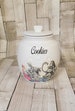 Alice In Wonderland Cookie Jar, 2 litre kilner jars, Biscuit Barrel , White Pink or Blue Cookie Storage Jar 