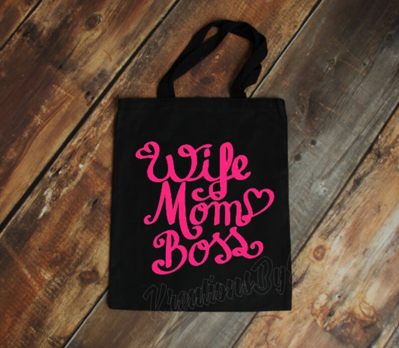 Diaper Bag Birthday Mom Bag White Canvas Cute Tote Bags Pink Mothers Day Gifts Wife Gifts Wife Mom Boss Tote Bag Black