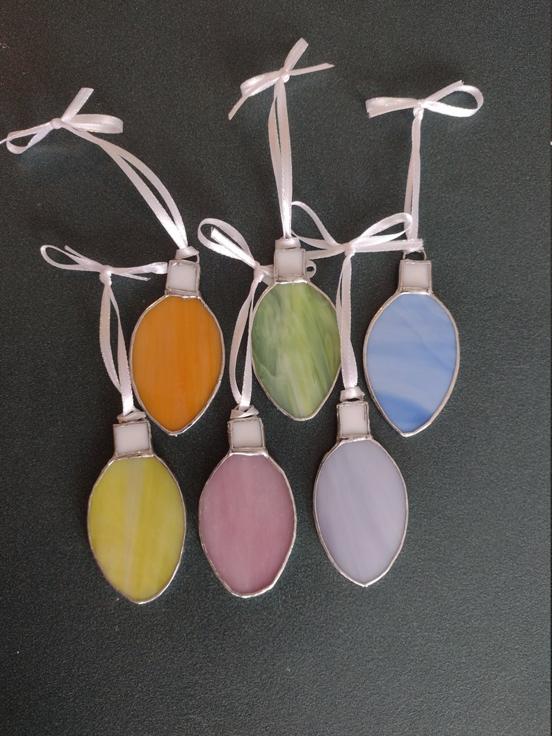 Holiday Lights Hanging Stained Glass Suncatcher Etsy