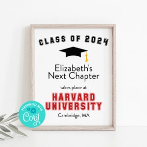 Printable Next Chapter Graduation Sign, Next Chapter at College, Graduation Party Decoration, Grad Party Table Sign, Next Chapter Party Sign
