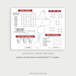 Printable Chili Cook-off Fun Activity and Game Sheet for Kids, Chili ...