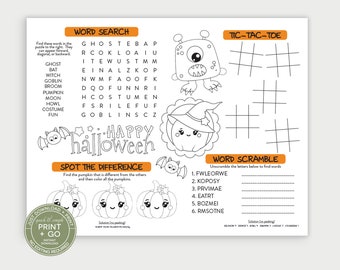 Afdrukbaar Halloween-activiteitenblad voor makelaars, opendeurdag voor kinderen, vastgoedmarketing, gewoon downloaden en afdrukken