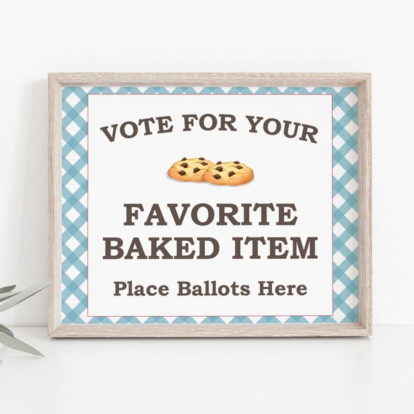 Printable Food Competition Ballot Sign, Bake Off Competition ID Cards, Pie Baking Contest, NO EDITING Required, Just Download & Print