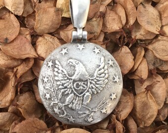 MP5A Button Civil War Relic Pendant .925 Silver Confederate Local MISSISSIPPI