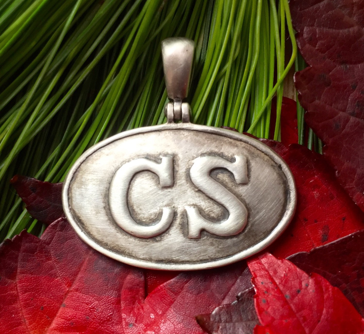 Sterling Silver Oval Confederate cs Belt Plate Buckle civil War