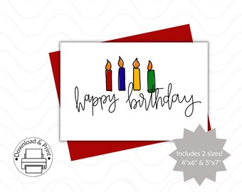 Love You Printable Card / Instant Download PDF / Card Template - Etsy