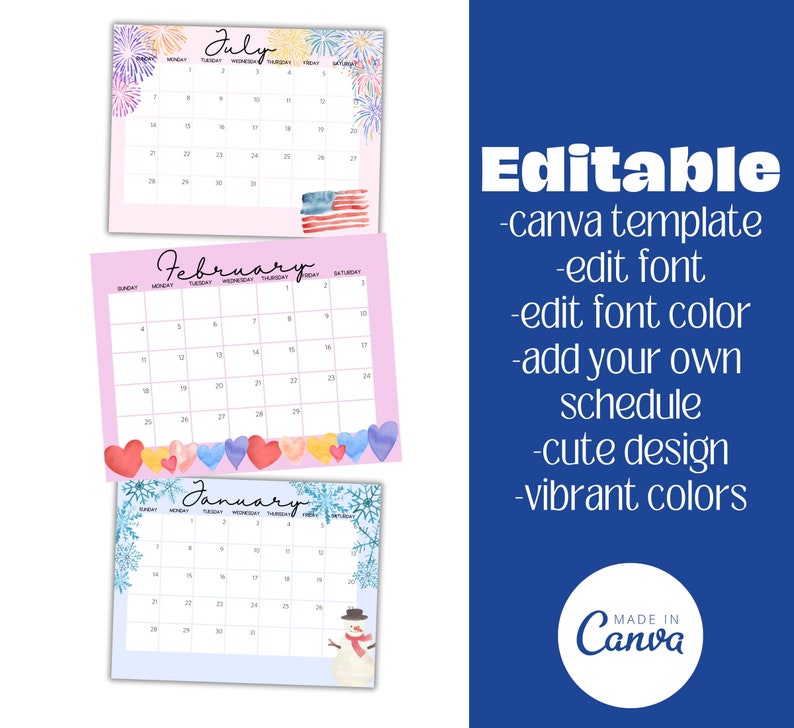 Printable Fourth Of July 2023 Calendar Editable Summer Calendar With Printable Fourth Of July 2023 Calendar Editable Summer Calendar With