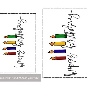 Happy Birthday Printable Card / Instant Download PDF / Birthday Card ...