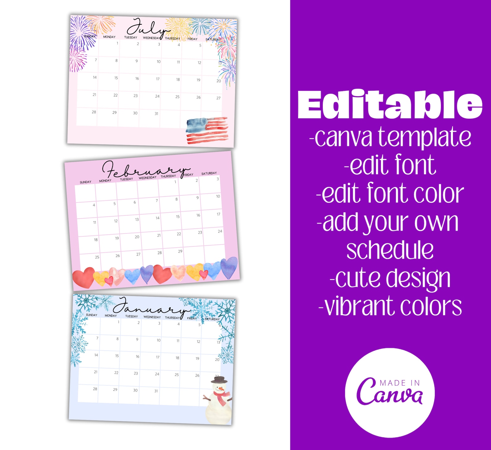 Printable April 2024 Calendar, Spring Theme Printable Editable Calendar