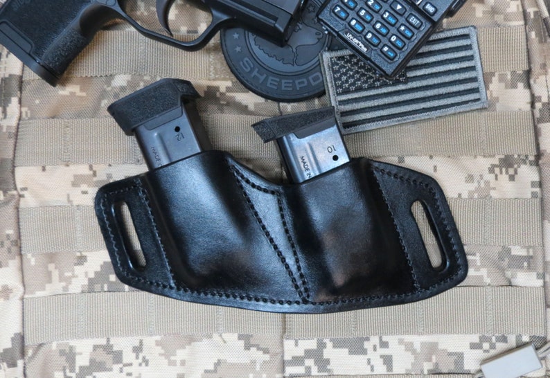 Springfield Hellcat Leather Combat Double Magazine Holder Etsy