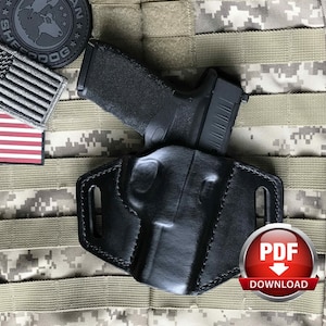 Digital Pattern for Sig Sauer P365 XMACRO Leather Holster, PDF Pattern Download