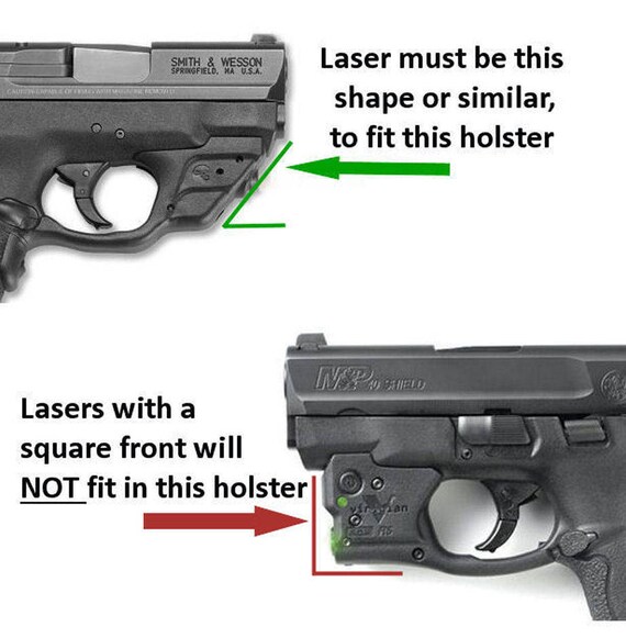 Holster For M P Shield With Crimson Trace Laser 9mm 40 Vertical Pancake Holster For M P Shield With Crimson Trace Laser 9mm 40 Vertical Pancake