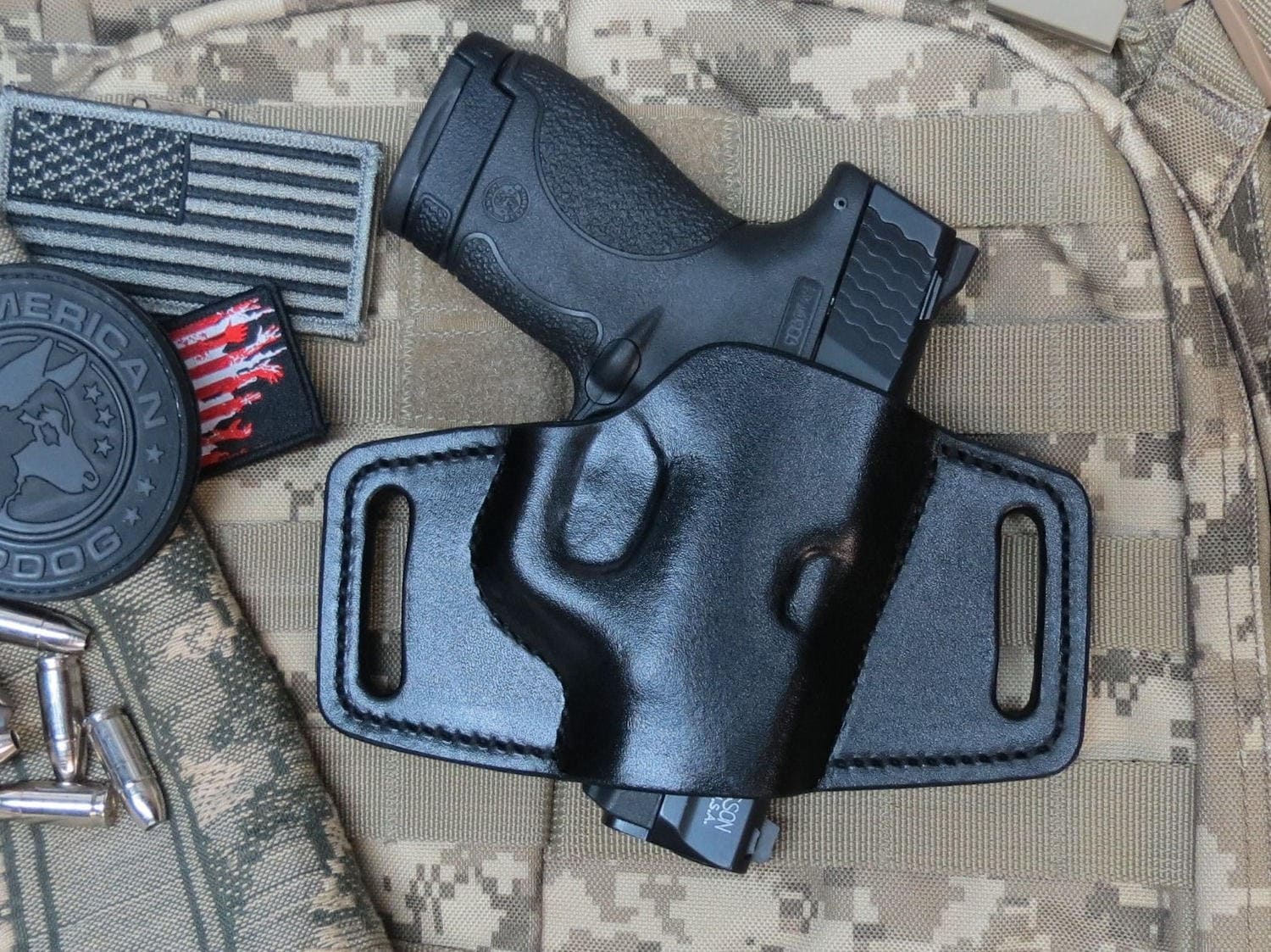 M P Shield Holster Off Duty 9mm 40 Leather Holster Owb Etsy