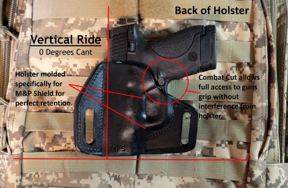 M P Shield 9mm 40 Vertical Ride Leather Custom Pancake Etsy
